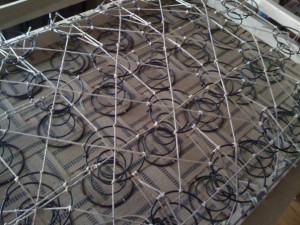 chair springs, hand tied