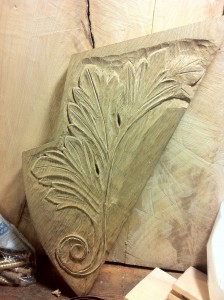 Acanthus leaf carving